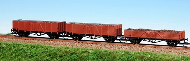 SCHIRMER Nyitott tehervagon 2Villach-1Linz kocsival DR, Ep.IV, rakományal.