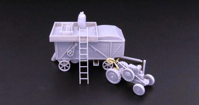 Cséplőgép traktorral 1937 ből (építőkészlet)