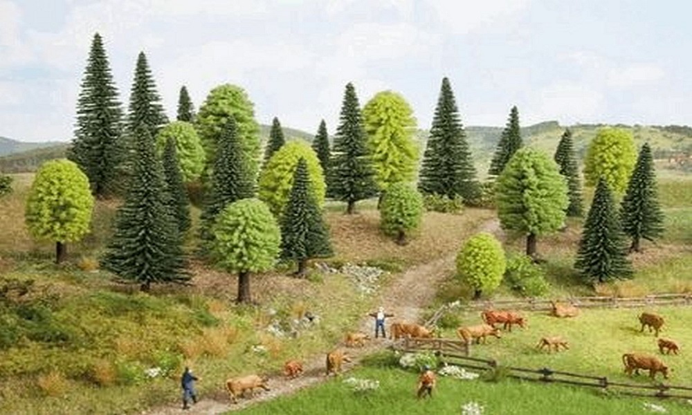 Modell fenyők 15 db,