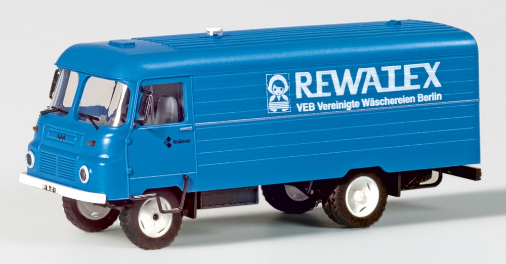 Robur LD 3000 Kastenwagen, blau 'REWATEX', Bausatz