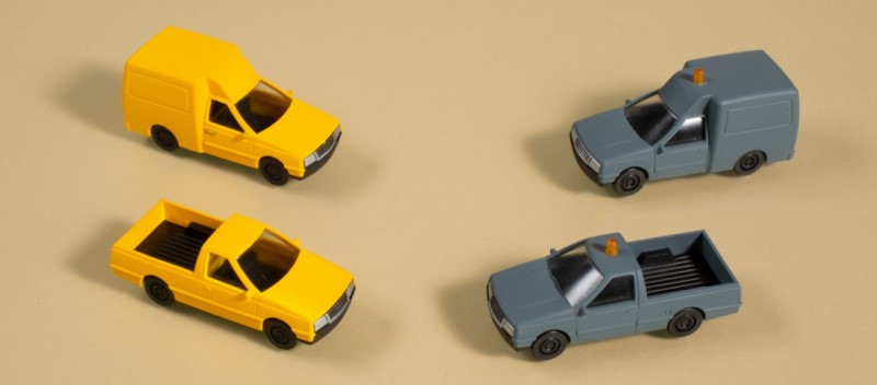 Nutzfahrzeuge Post, 4 Stück, Fertigmodelle