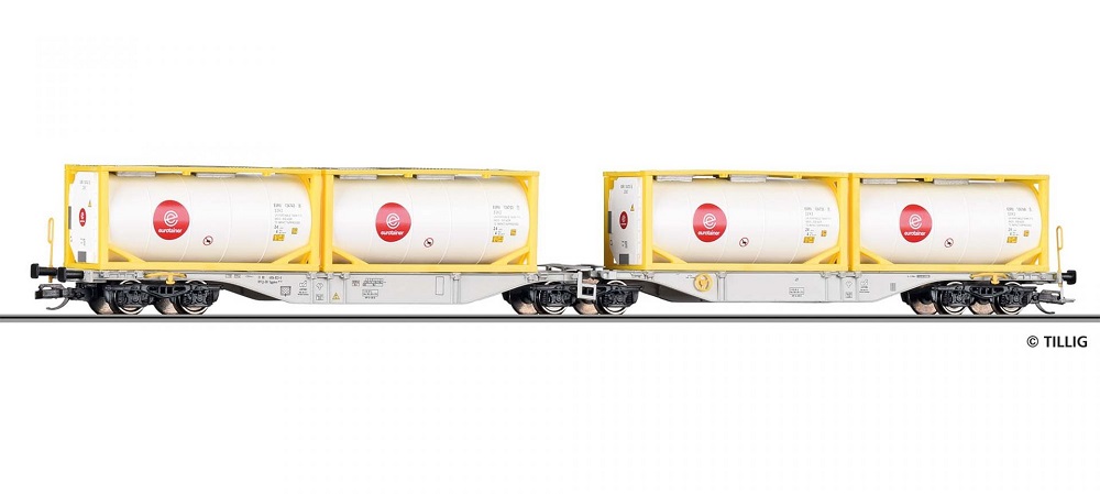 TILLIG Containertragwagen Sggmrss 747 DB AG, Ep.VI.