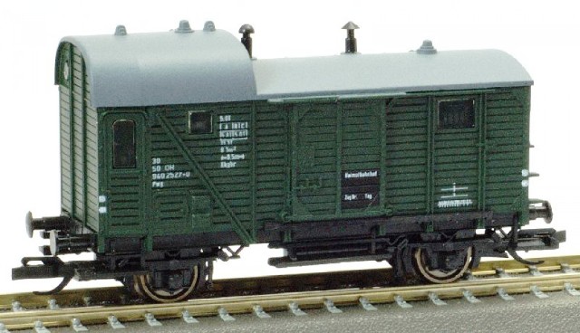 Tehervonat kísérőkocsi DR Ep.IV