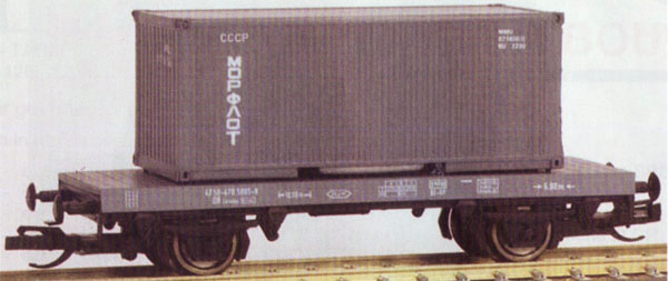 Laposkocsi konténerrel, 