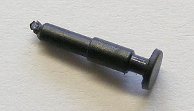 Ütköző lapos fekete V200 - M62