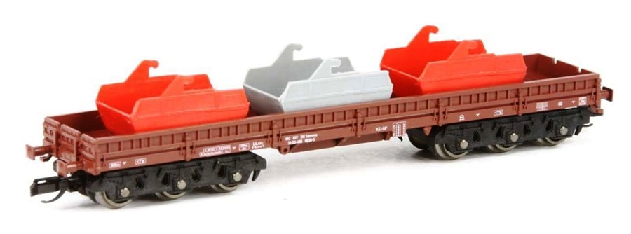 Niederbordwagen Samms, DR, Ep.IV mit 3 Behältern