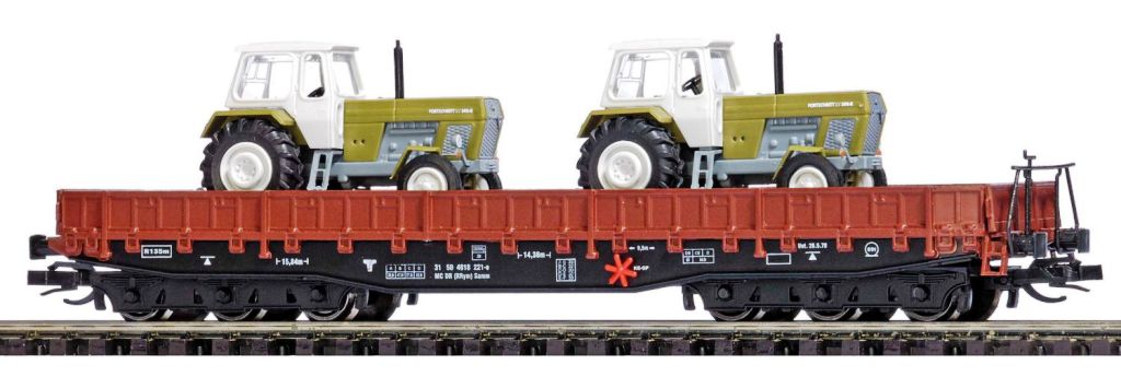 Flachwagen Samm 4818, DR, Ep.IV, mit zwei ZT 300 
