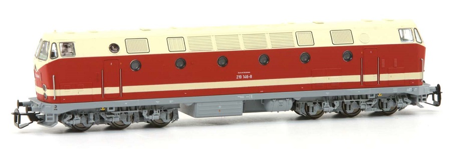 Diesellok BR 219 Spitzenlicht unten, DR, Ep.IV