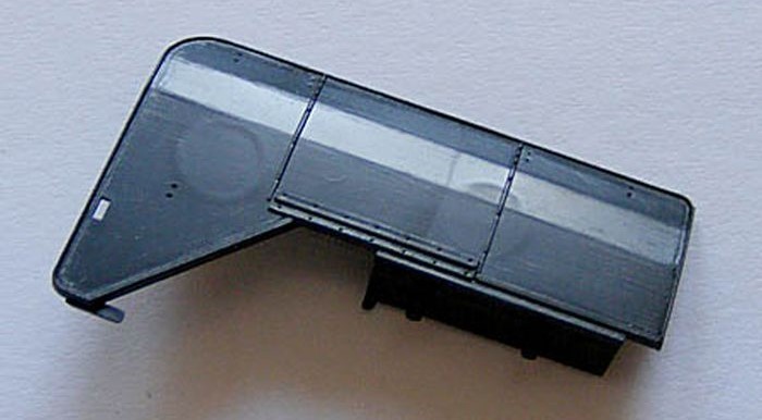 Szélterelő, bal oldali, fekete BR01