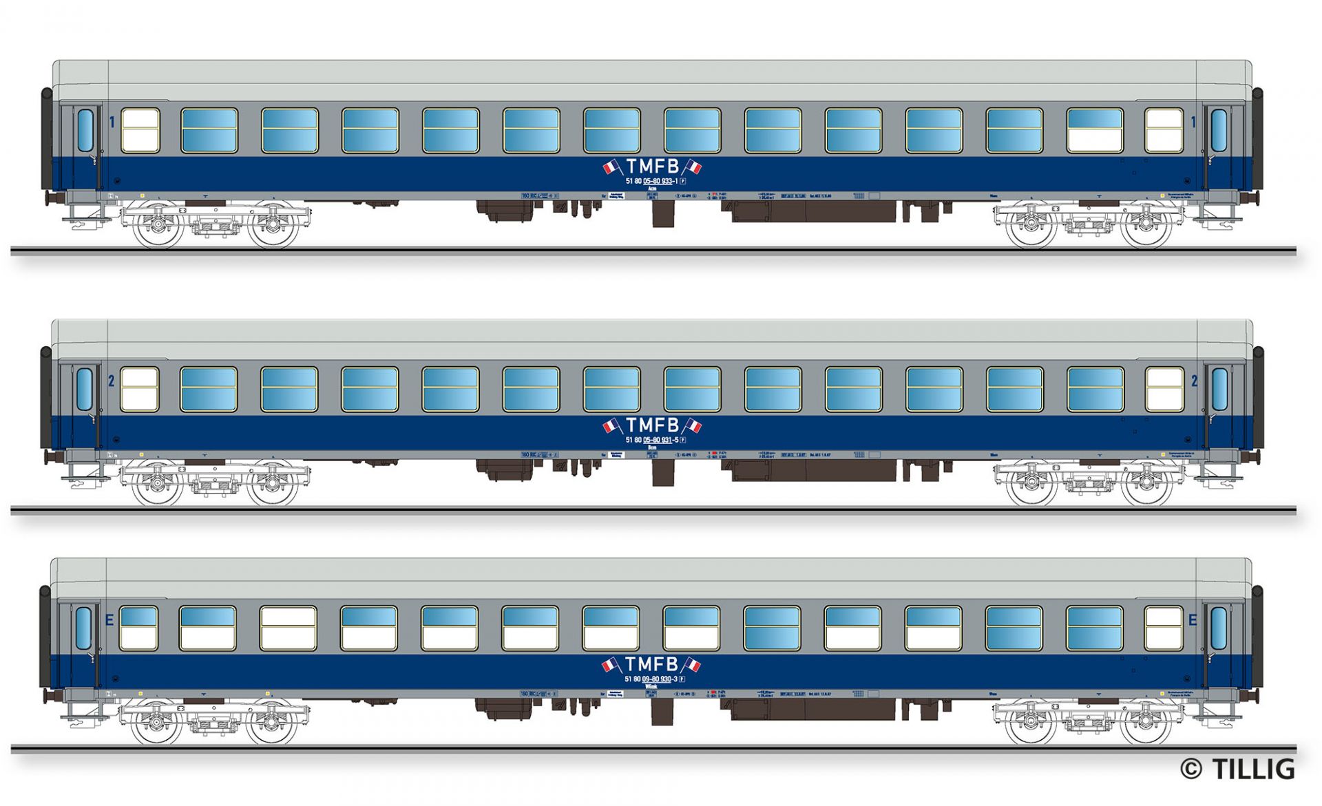 Reisezugwagenset „Train Militaire Francais de Berlin“