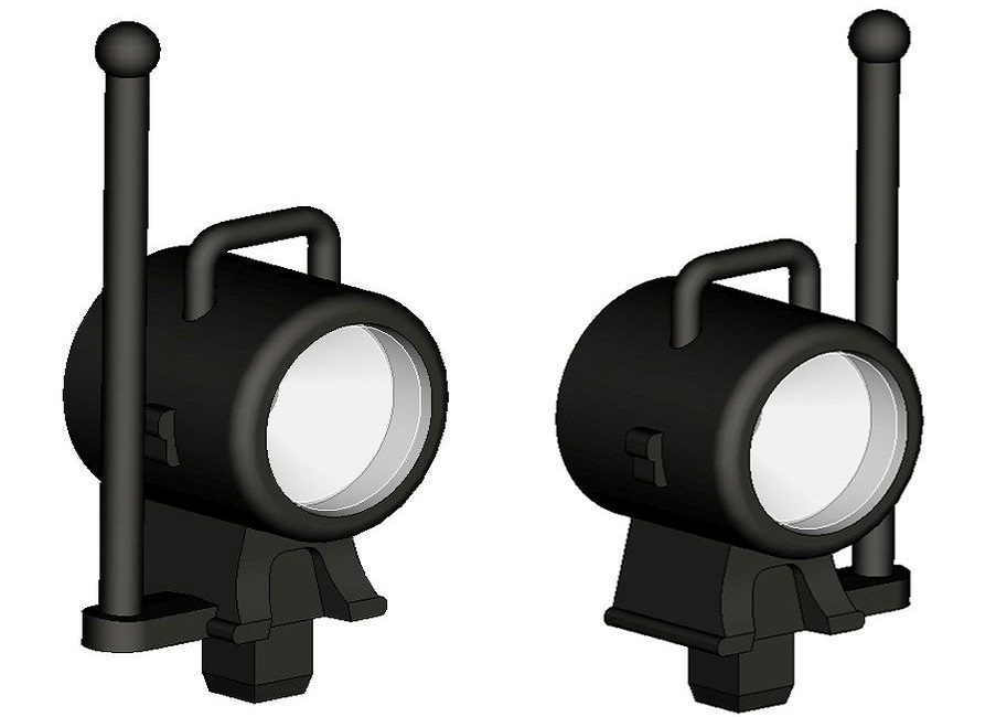 Laterne mit Griffstange, DR, 1 Paar