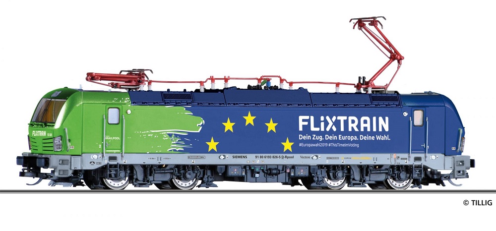 Elektrolokomotive 193 826 Flixtrain „Europa“ der RAILPOOL GmbH