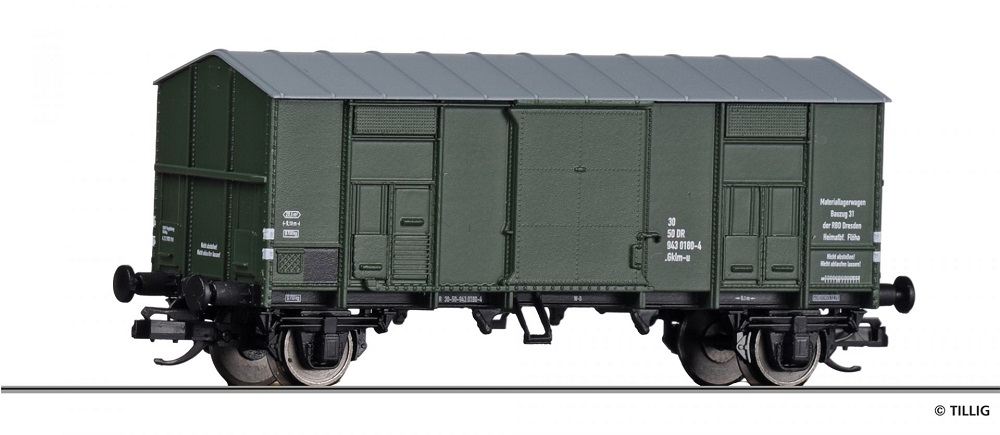 Gedeckter Güterwagen, Materiallagerwagen zu Bauzug 31 DR Ep.IV.