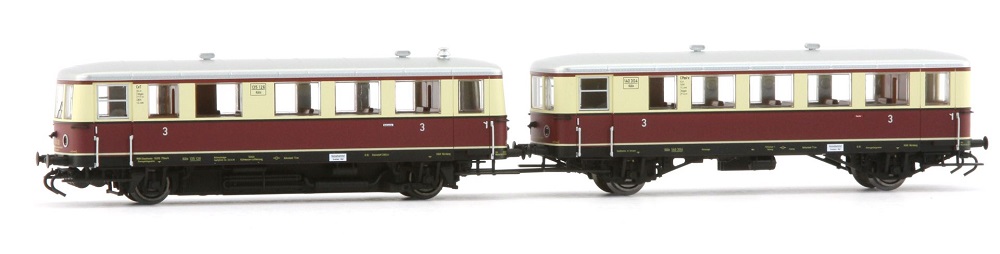 Triebwagen VT 135 mit Beiwagen VB 140, DRG, Ep.II