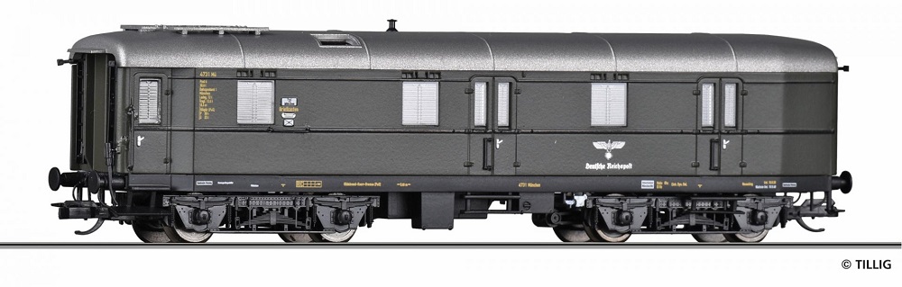 Bahnpostwagen Post4-b/15  Deutschen Reichspost Ep.II.