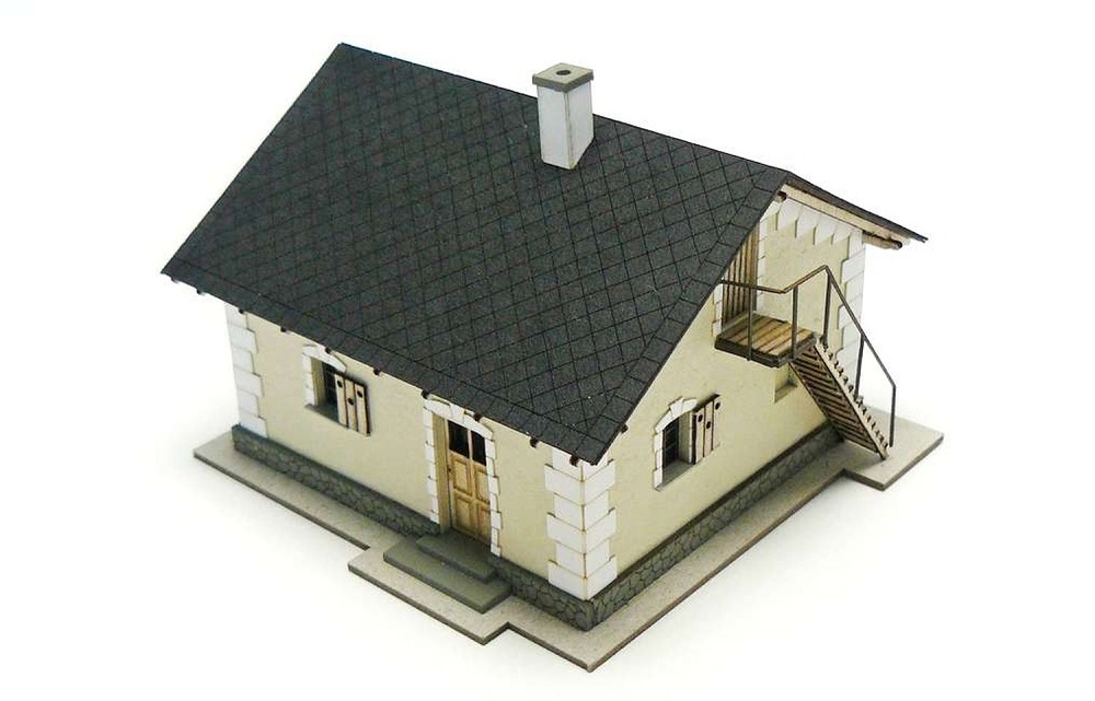 Bahnwärterhaus SK, 67 x 56 x 46 mm, Bausatz