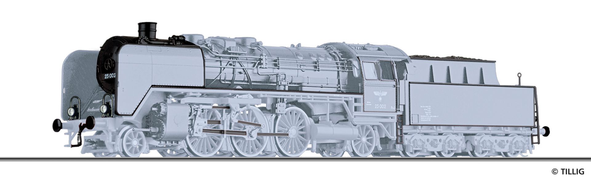 TILLIG Dampflokomotive BR 23 002 in Fotolackierung DRG Ep.II.