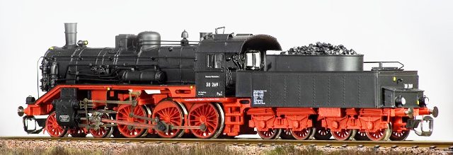 Gőzmozdony BR38 234 sächs.Rollwagen DR Ep.III 