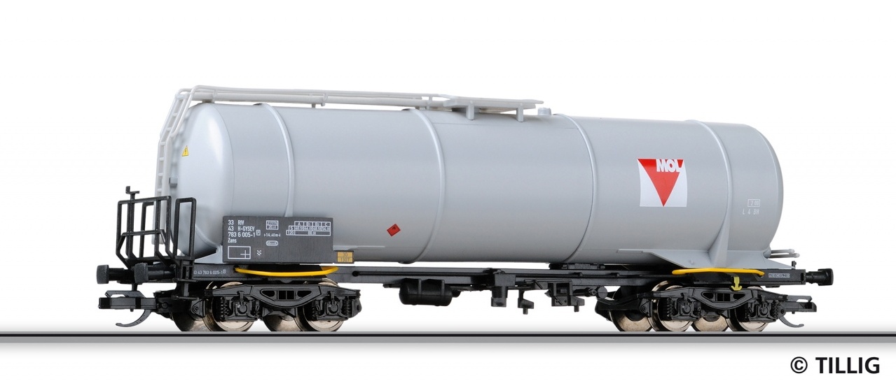 4 tengelyes tartálykocsi Zas. GySEV Ep.VI   MOL