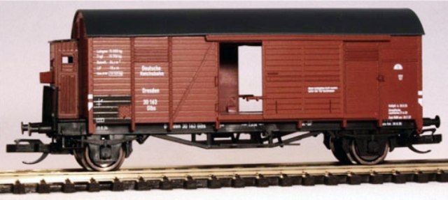 gedeckter Güterwagen kurzer 'Dresden' mit Bremserhaus, DRG, Ep.II